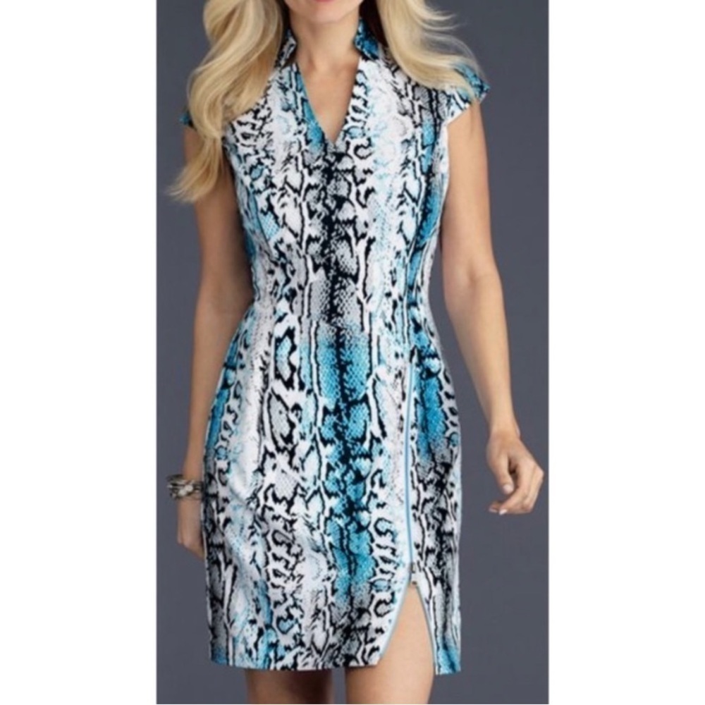 NWT EP Pro Ladies Cap Sleeve Snake Skin Animal Print Golf Dress with Shorts Sm 